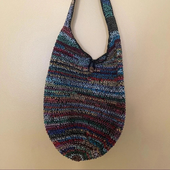 NWOT! Multi-color crochet type crossbody bag - Picture 1 of 4